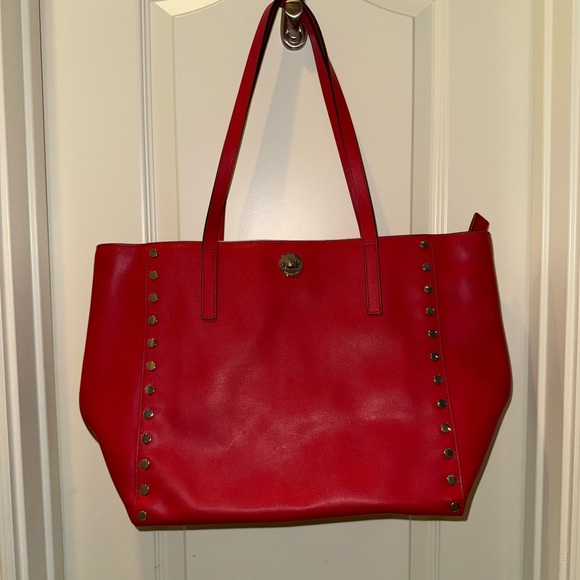 Handbags - Michael Kors Red Studded Tote Bag